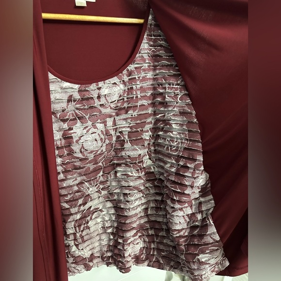 Tradition: Women's Open Front Cardigan with Built-In Top- Size 2X - Picture 2 of 6